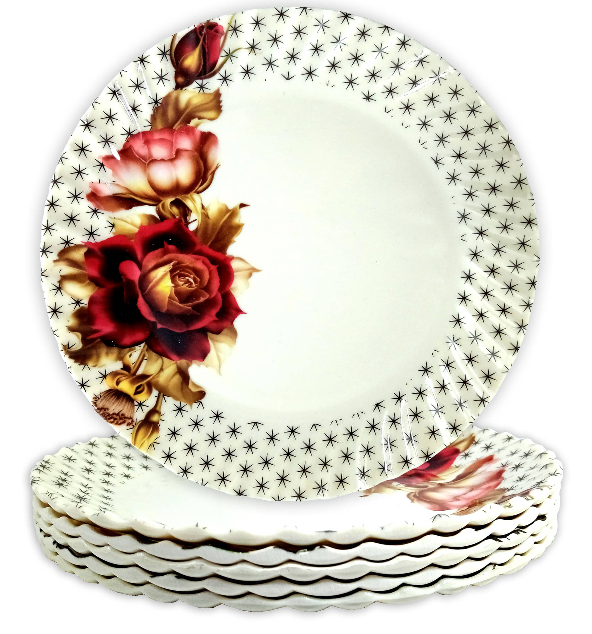     			Inpro 6 Pcs Melamine Multi Color Half Plate