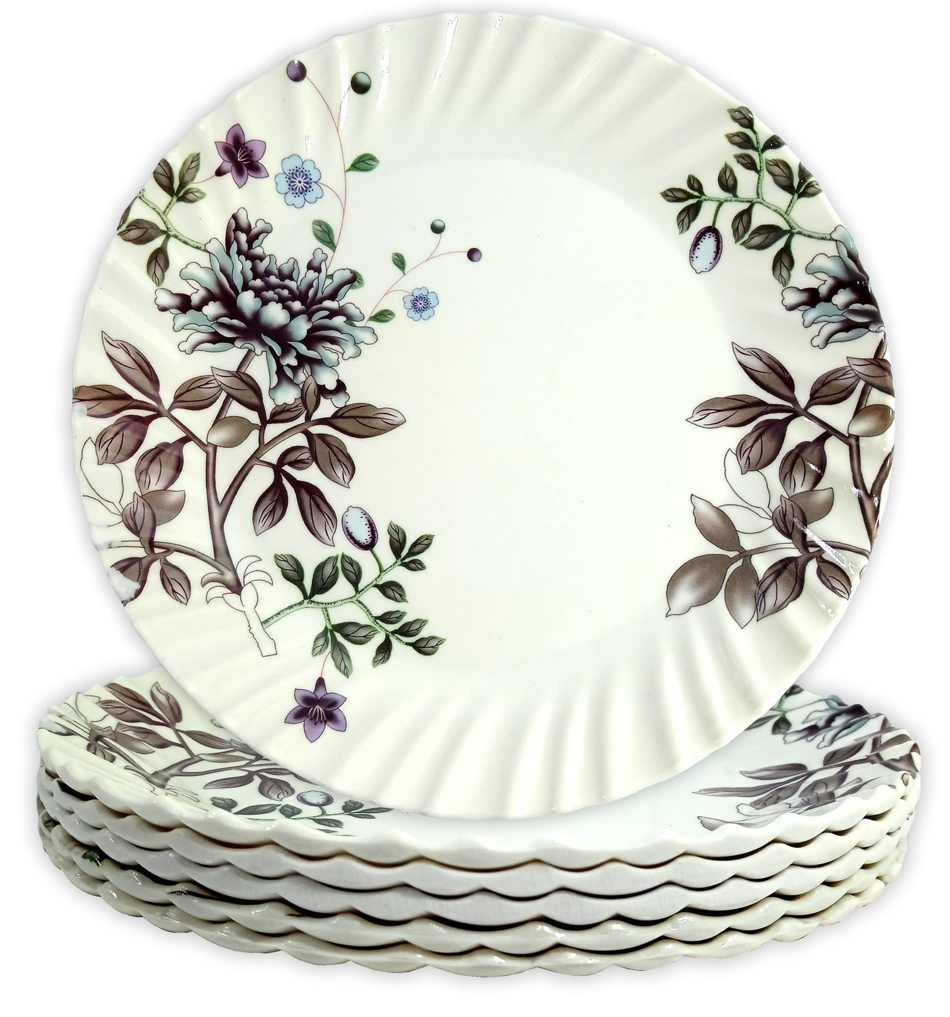 Inpro 6 Pcs Melamine Multi Color Half Plate