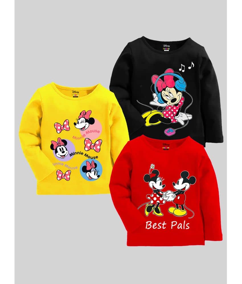 Kuchipoo Pack of 3 Girls Cotton Blend T-Shirt ( Multicolor1 )