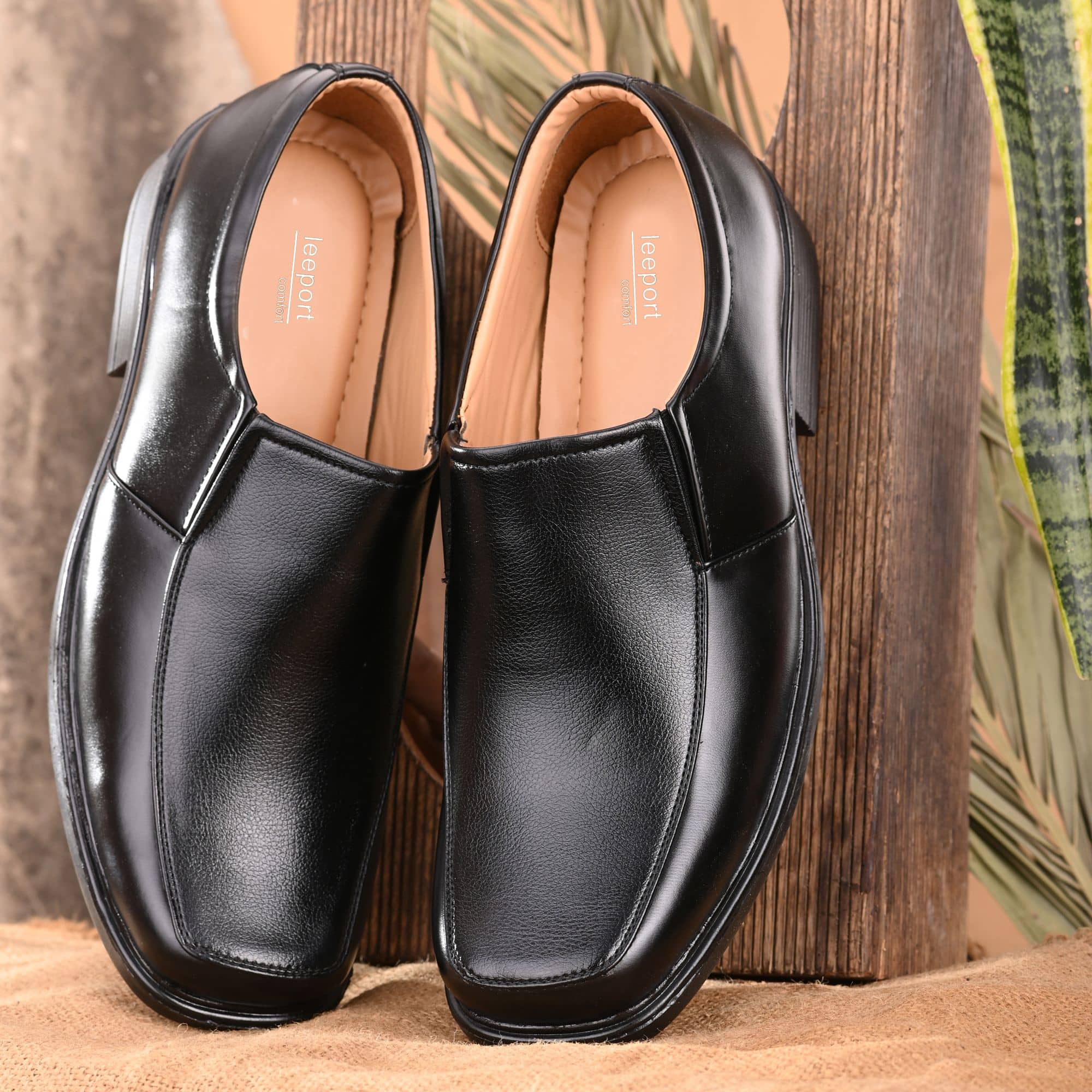 Leeport - Black Men's Slip On Formal Shoes - Formal Shoes | Buy online on ZillyBuy