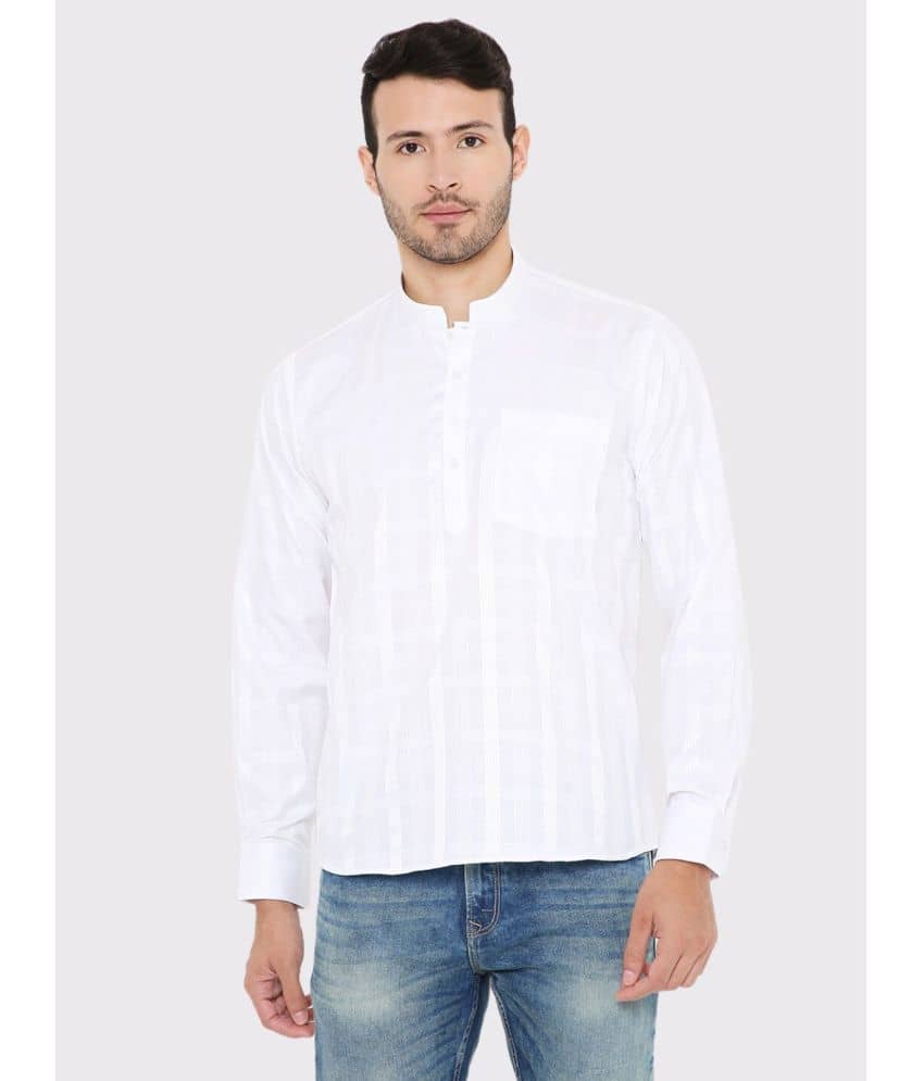 Maharaja - White Linen Men's Regular Kurta ( Pack of 1 ) - Kurtas & Kurta Sets | Buy online on ZillyBuy