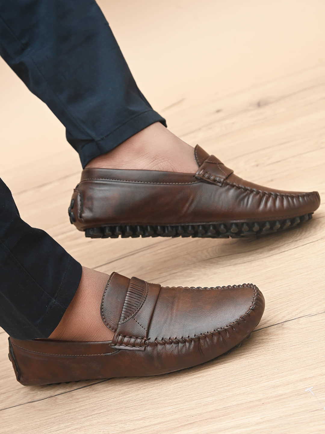Prolific Artificial Leather Brown Formal Loafers - Formal Shoes | Buy online on ZillyBuy