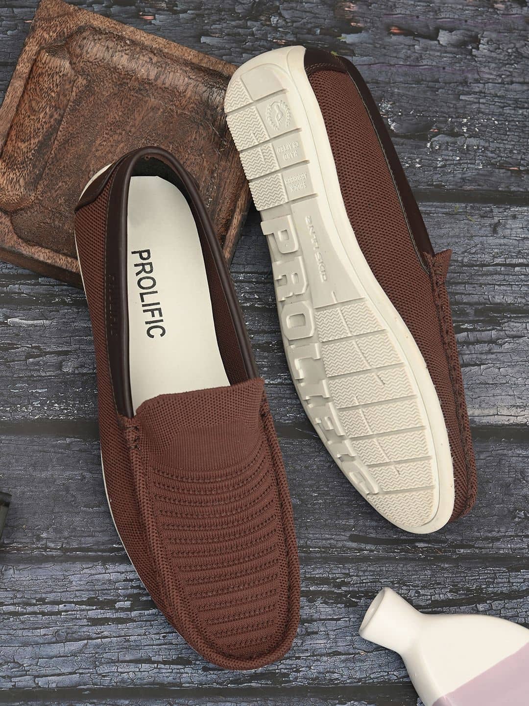 Prolific - Brown Men's Slip on - Formal Shoes | Buy online on ZillyBuy