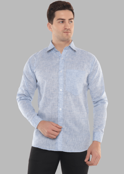 SWADESHI COLLECTION - Blue Cotton Regular Fit Men's Formal Shirt ( Pack of 1 ) SWADESHI COLLECTION - Blue Cotton Regular Fit Men's Formal Shirt ( Pack of 1 )
