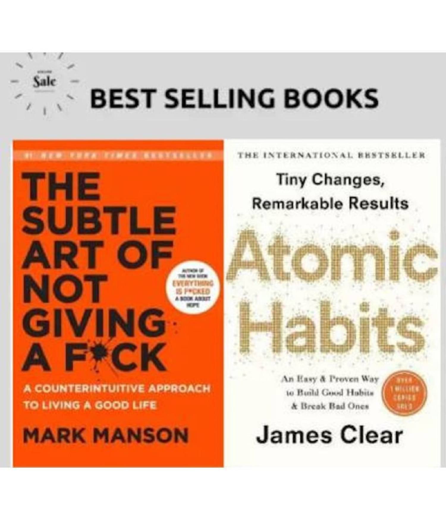 Set Of 2 Best Selling Books : Atomic Habits + The Subtle Art Of Not Giving A By Mark Manson (Paperback, James Mark Manson) Set Of 2 Best Selling Books : Atomic Habits + The Subtle Art Of Not Giving A By Mark Manson (Paperback, James Mark Manson)