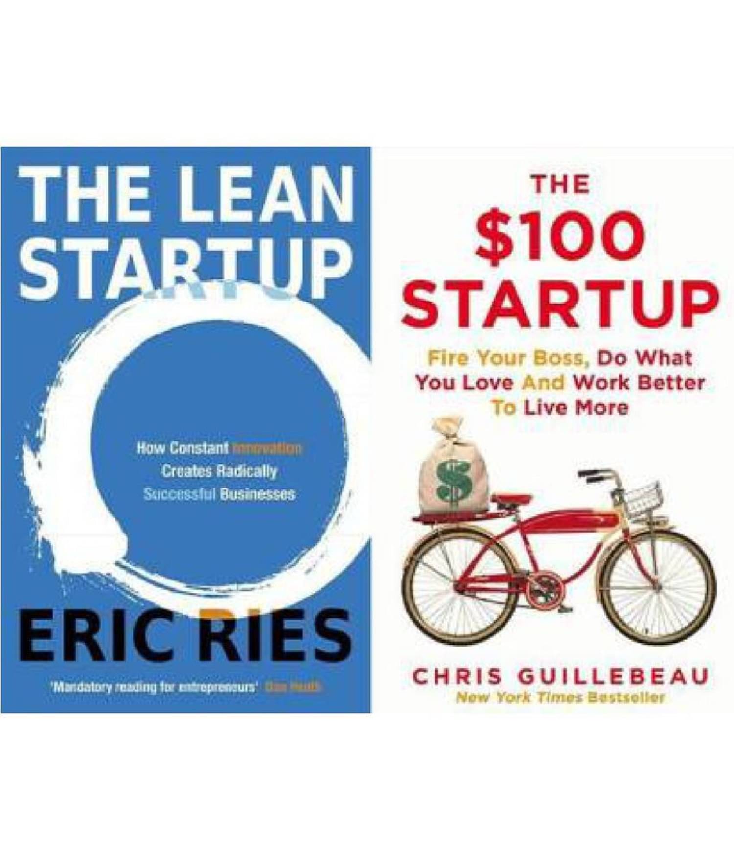     			Set Of 2 Books The Lean Startup + The ,100 Startup (Paperback, Eric Ries, Chris Guillebeau)