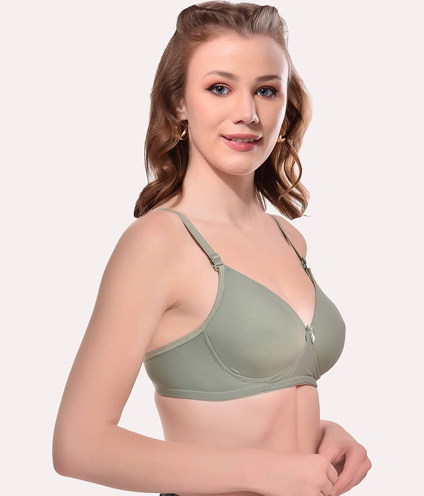Softskin Pack of 3 Nylon Heavily Padded Women's T-Shirt Bra ( Multicolor )