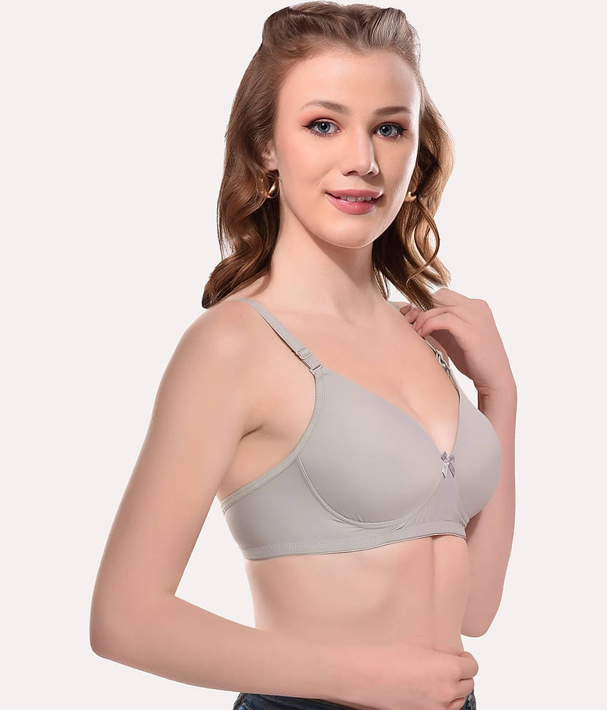 Softskin Pack of 3 Nylon Heavily Padded Women's T-Shirt Bra ( Multicolor )