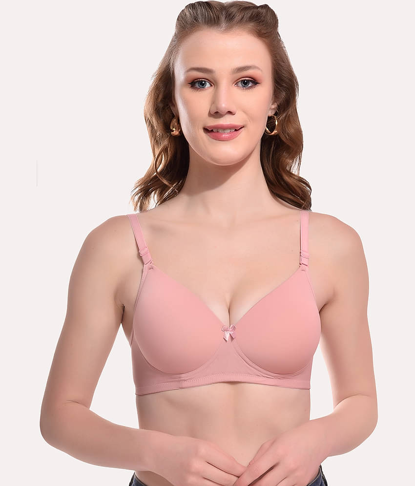 Softskin Pack of 3 Nylon Heavily Padded Women's T-Shirt Bra ( Multicolor )