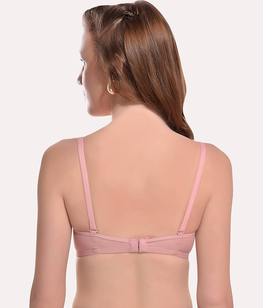 Softskin Pack of 3 Nylon Heavily Padded Women's T-Shirt Bra ( Multicolor )