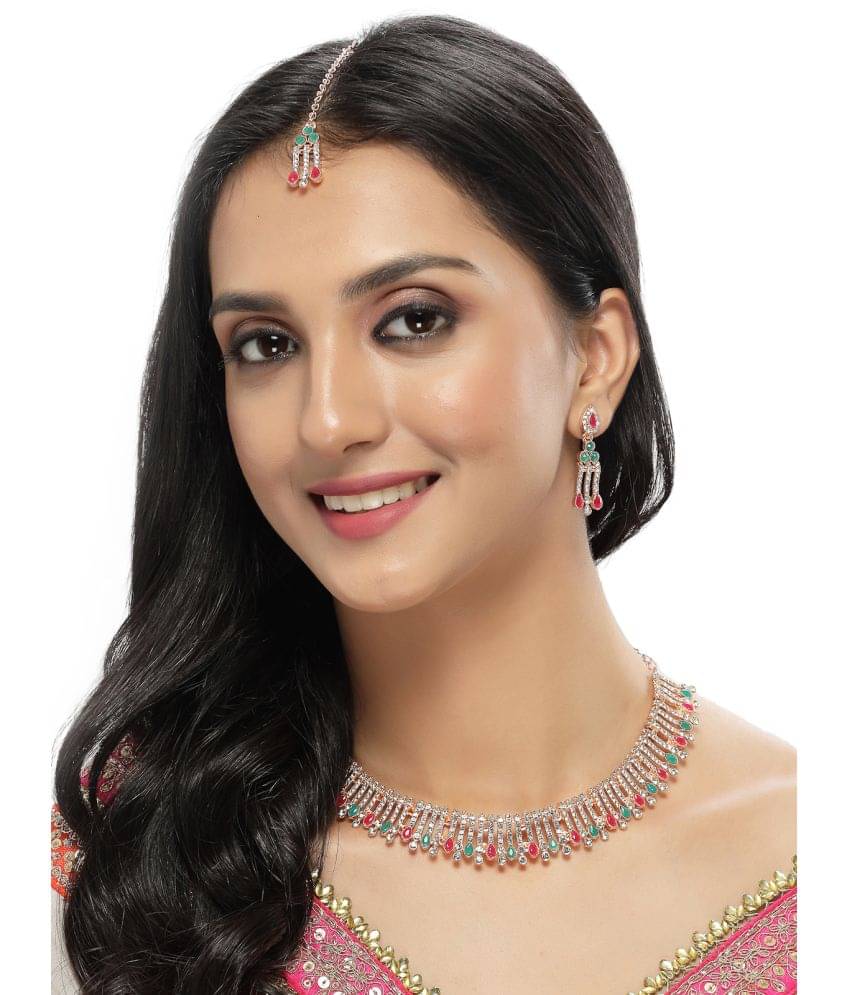     			Sukkhi Multi Color Alloy Necklace Set ( Pack of 1 )