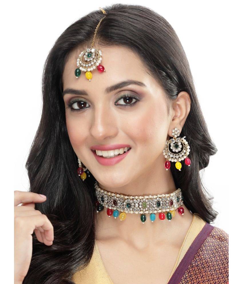     			Sukkhi Multi Color Alloy Necklace Set ( Pack of 1 )