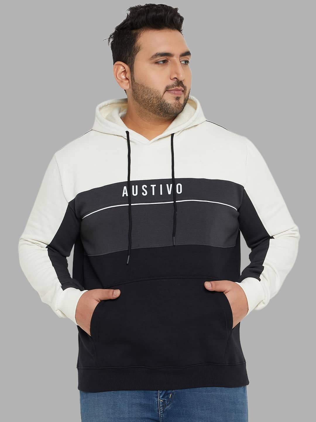 AUSTIVO Fleece Hooded Men's Sweatshirt - Multi ( Pack of 1 )