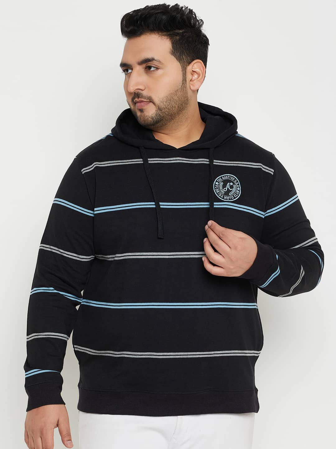 AUSTIVO Fleece Hooded Men's Sweatshirt - Black ( Pack of 1 )