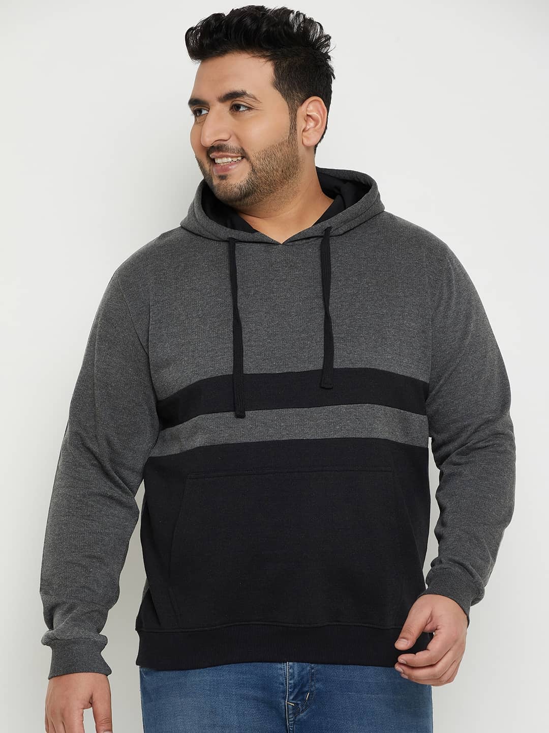 AUSTIVO Fleece Hooded Men's Sweatshirt - Dark Grey ( Pack of 1 )