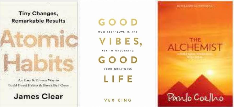     			Atomic Habits + Good Vibes, Good Life + The Alchemist