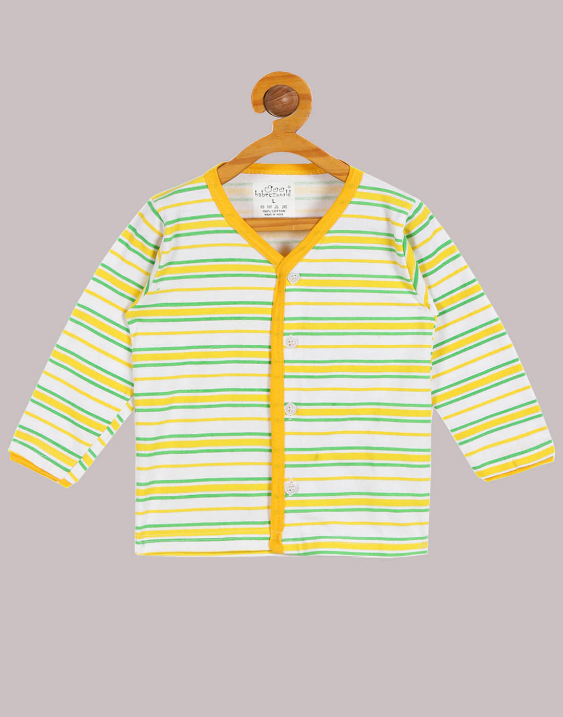 Babeezworld Pack of 1 Baby Boys Cotton Shirt ( Yellow )