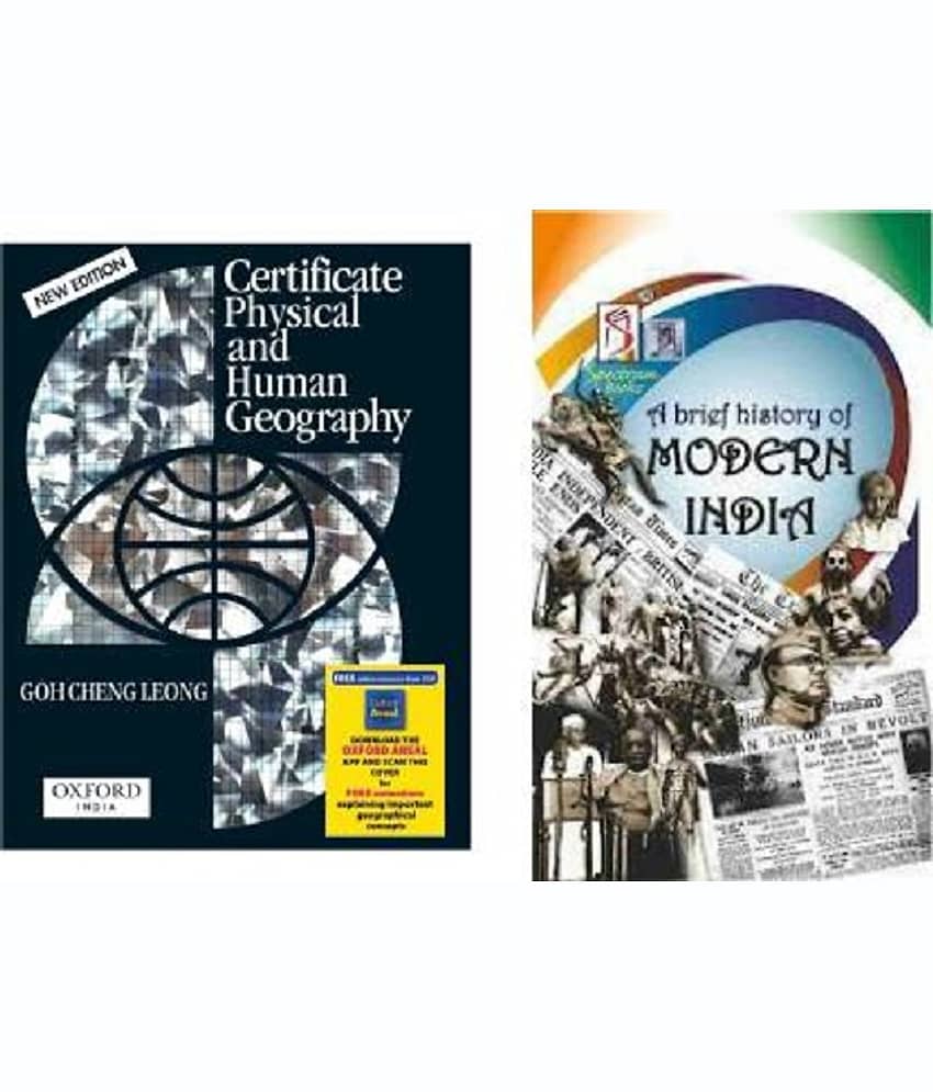 Certificate Of Human Geography+ A Brief History Of Modern India Spectrum 2022 Edition I UPSC I Other Competetive Exams I Combo Of 2 Books At The Cheapest Price (Paperback, Rajiv ahir, Goh) - Stationery | Buy online on ZillyBuy