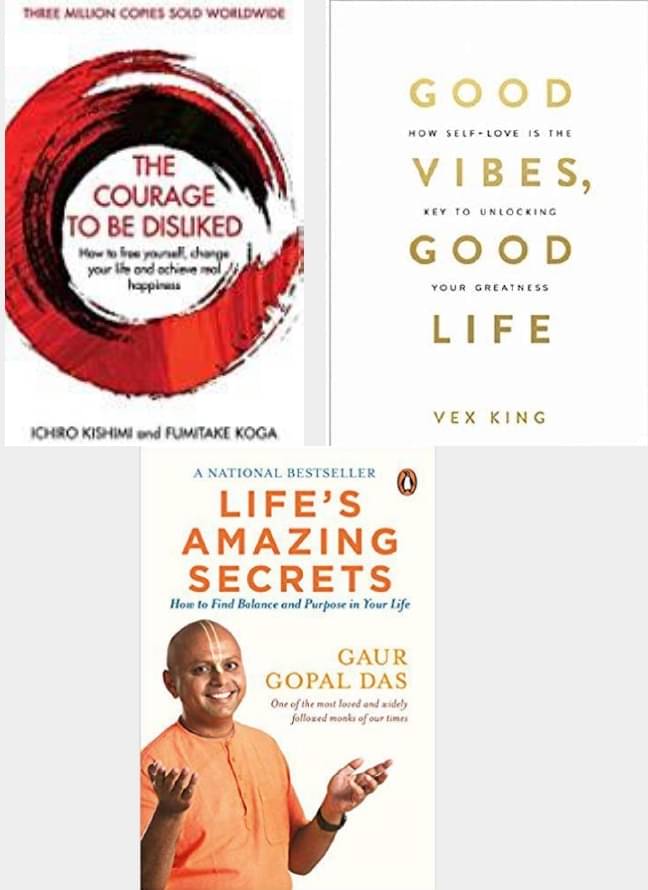 Courage To Be Disliked + Good Vibes, Good Life + Life's Amazing Secrets Courage To Be Disliked + Good Vibes, Good Life + Life's Amazing Secrets
