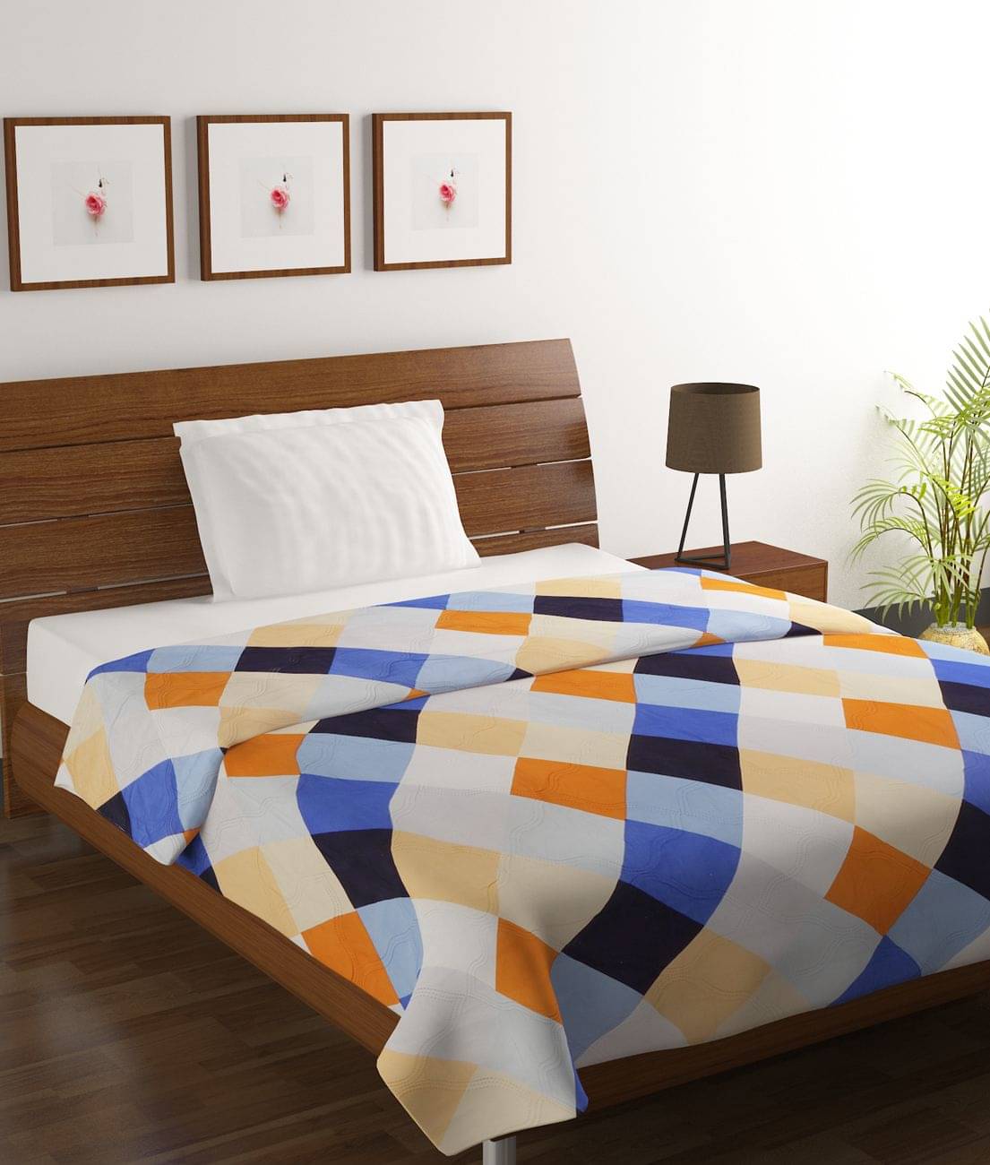 BELLA TRUE Microfiber Geometric Print Single Comforter ( 150 x 210 cm ) Pack of 1 - Multi Colour BELLA TRUE Microfiber Geometric Print Single Comforter ( 150 x 210 cm ) Pack of 1 - Multi Colour