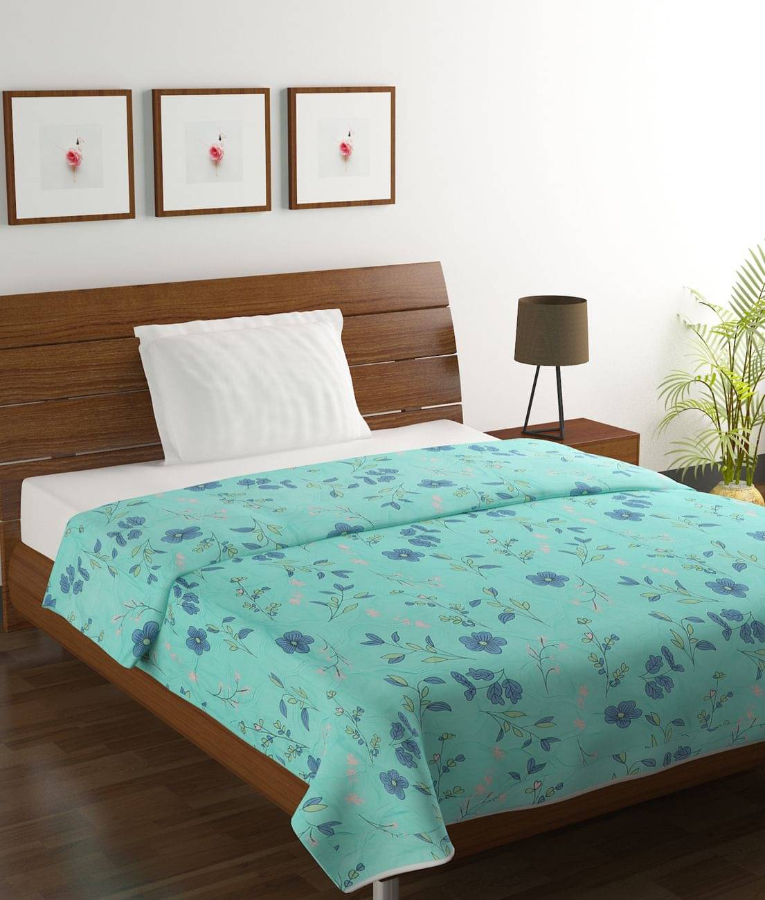 BELLA TRUE Microfiber Floral Print Single Comforter ( 150 x 210 cm ) Pack of 1 - Green BELLA TRUE Microfiber Floral Print Single Comforter ( 150 x 210 cm ) Pack of 1 - Green