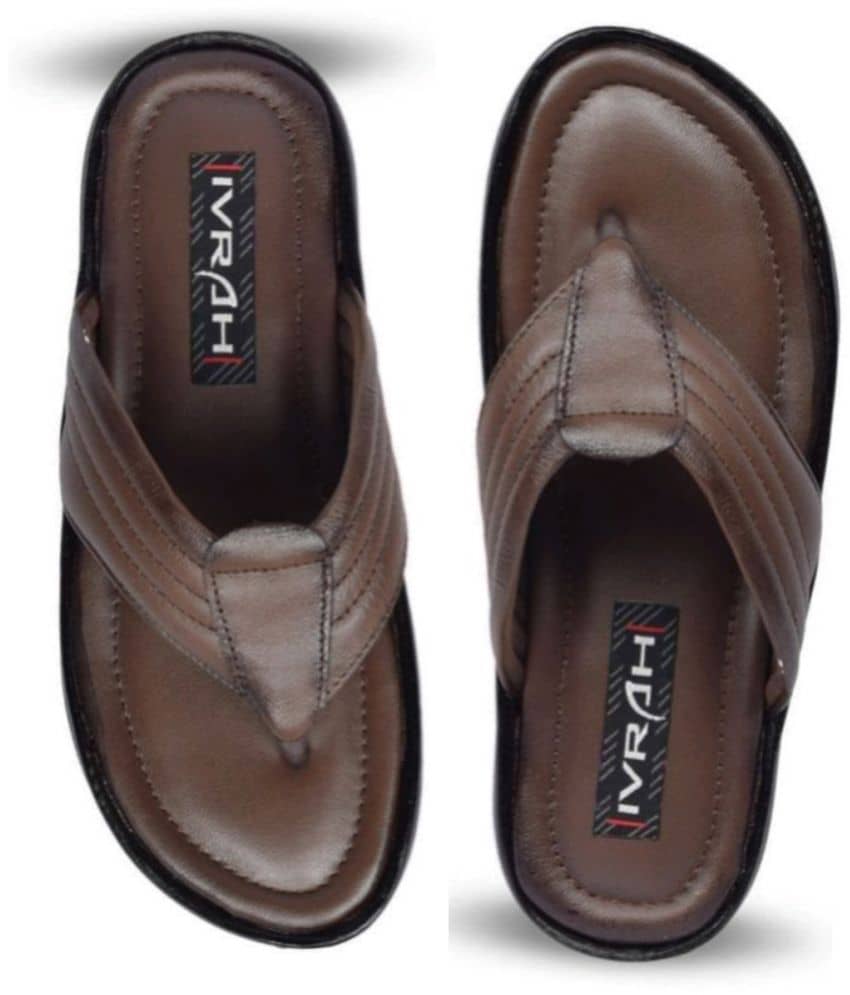 IVRAH - Brown Men's Thong Flip Flop