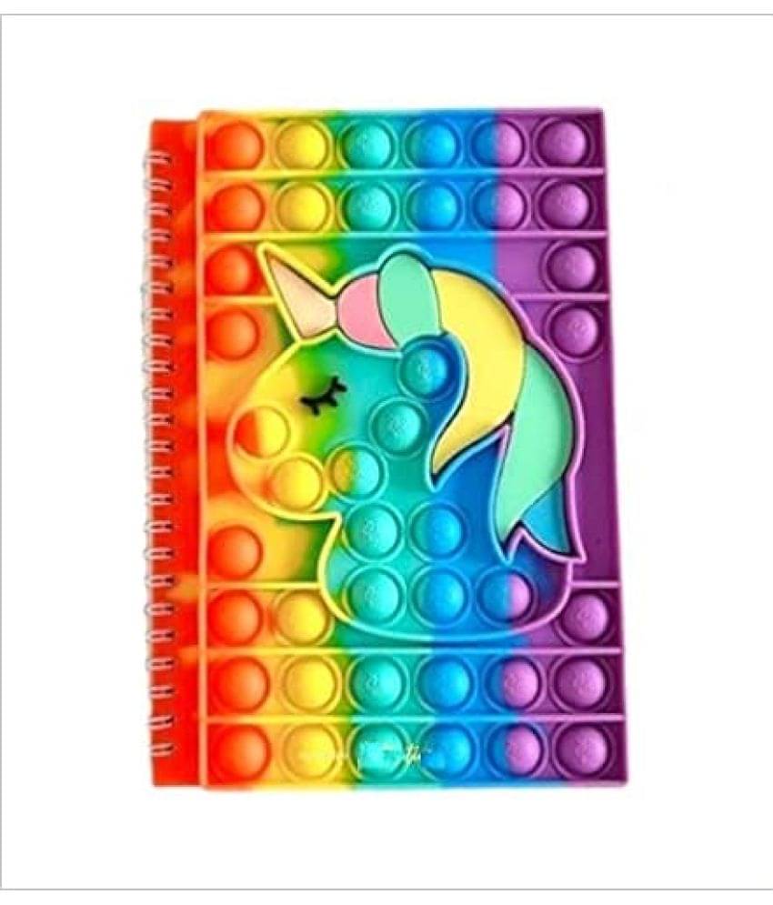 JELLIFY 1 Pcs Unicorn Popit Diary Spiral Notebook A5 Size Multicolor fidget Diary Stress Relief Pop it Toy Travel Diary Writing Book Best Gift JELLIFY 1 Pcs Unicorn Popit Diary Spiral Notebook A5 Size Multicolor fidget Diary Stress Relief Pop it Toy Travel Diary Writing Book Best Gift