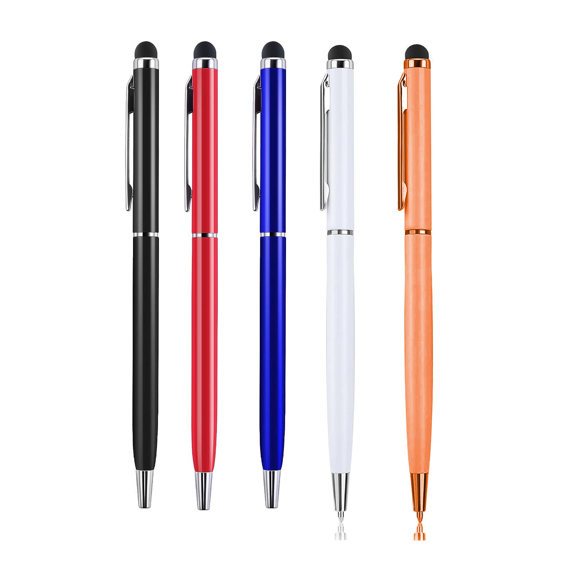     			KK CROSI Sleek Design Pack of 5pcs Mix Colour Metal Pen with Stylus for Touch Screen Multi-function Pen  (Pack of 5, Blue Ink)