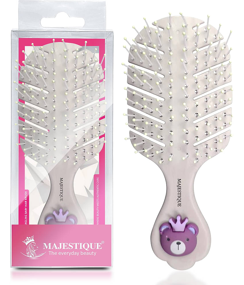 Majestique Detangling Baby Hair Brush, Detangling Brush for Baby Kids, Women - Color May Vary