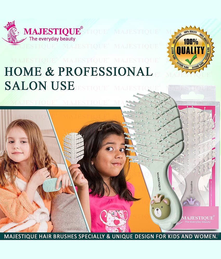 Majestique Detangling Baby Hair Brush, Detangling Brush for Baby Kids, Women - Color May Vary