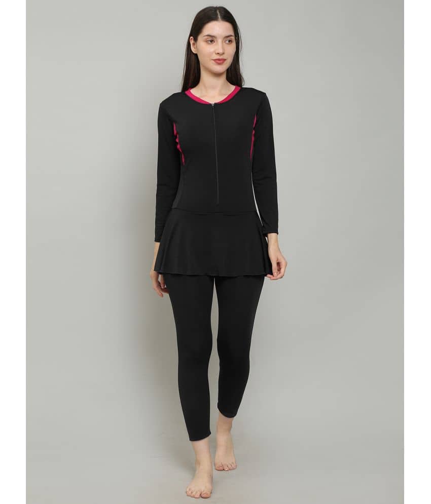 MEGASKA Black One Piece Swimming Costume - Sports and Fitness Equipment | Buy online on ZillyBuy