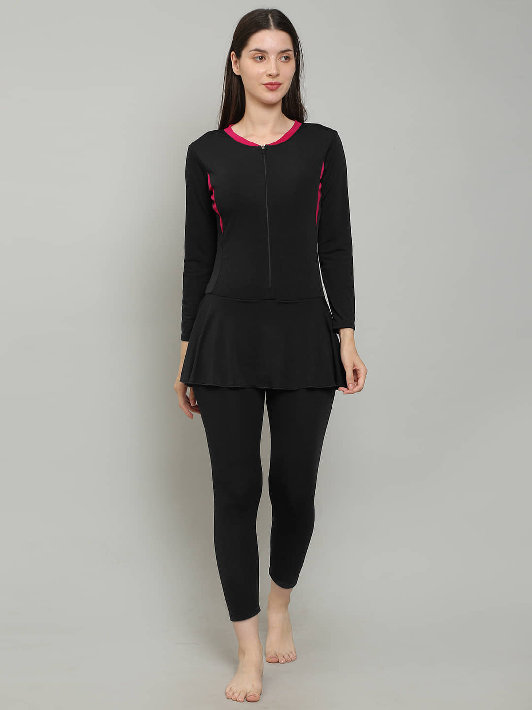 MEGASKA Black One Piece Swimming Costume - Sports and Fitness Equipment | Buy online on ZillyBuy