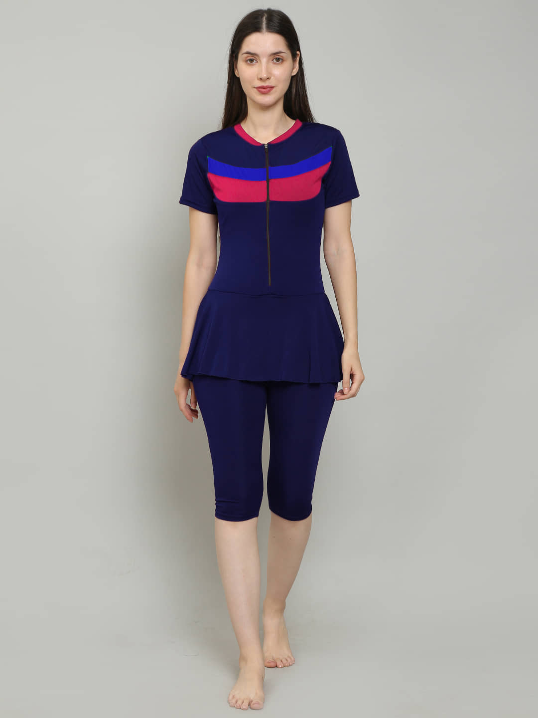 MEGASKA Blue One Piece Swimming Costume - Sports and Fitness Equipment | Buy online on ZillyBuy