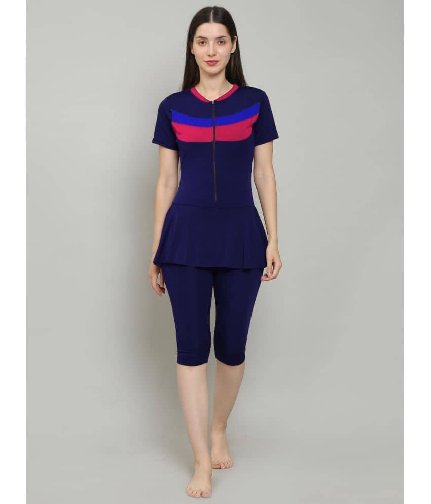MEGASKA Blue One Piece Swimming Costume - Sports and Fitness Equipment | Buy online on ZillyBuy