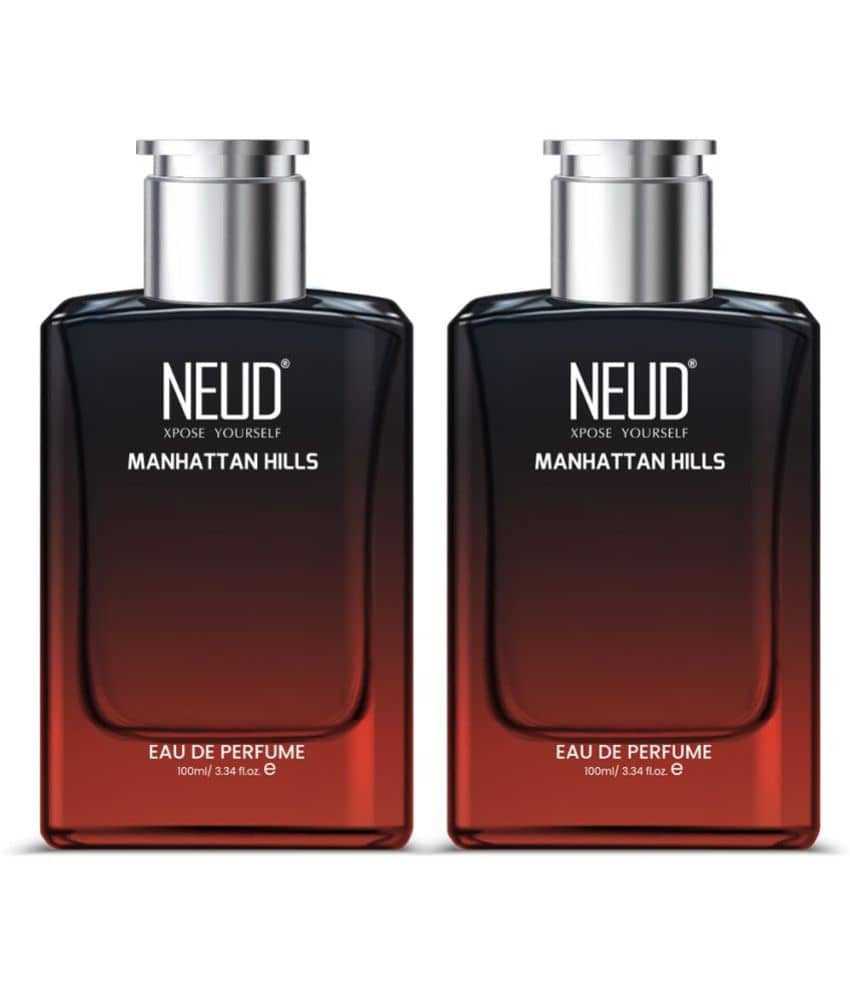 NEUD Manhattan Hills Luxury Perfume for Sophisticated Men Long Lasting EDP, 100 ml Each (Pack of 2)