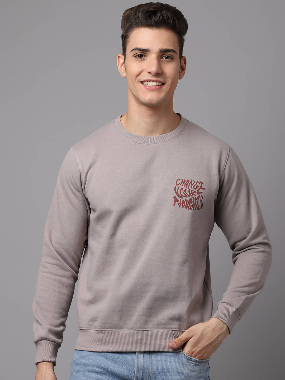     			OBAAN - Beige Cotton Blend Regular Fit Men's Sweatshirt ( Pack of 1 )