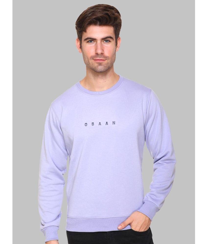 OBAAN - Lavender Cotton Blend Regular Fit Men's Sweatshirt ( Pack of 1 ) OBAAN - Lavender Cotton Blend Regular Fit Men's Sweatshirt ( Pack of 1 )