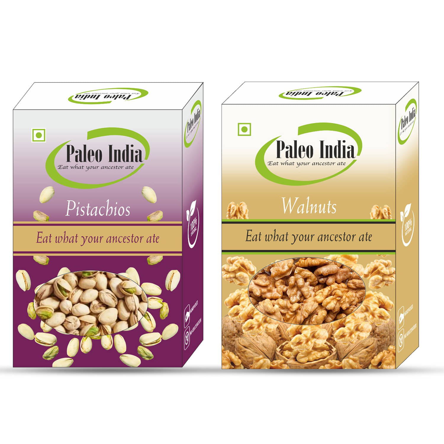     			Paleo India 400g Combo Pack Pista Akhrot| Pistachios 200gm Walnut Half 200gm Gift for Every Occasion