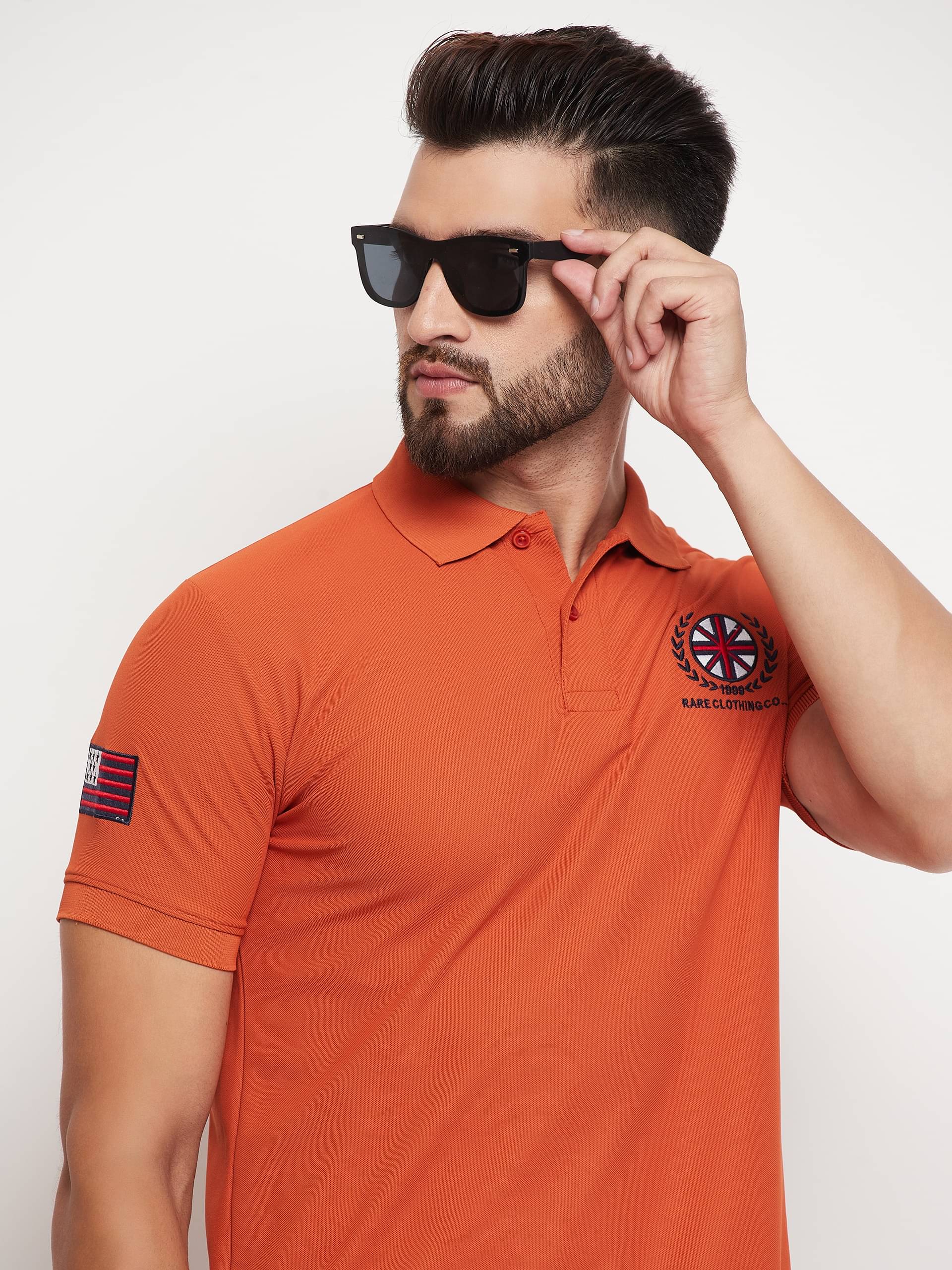 Rare Pack of 1 Cotton Blend Regular Fit Solid Half Sleeves Men's Polo T Shirt ( Teal Blue ) Rare Pack of 1 Cotton Blend Regular Fit Solid Half Sleeves Men's Polo T Shirt ( Teal Blue )