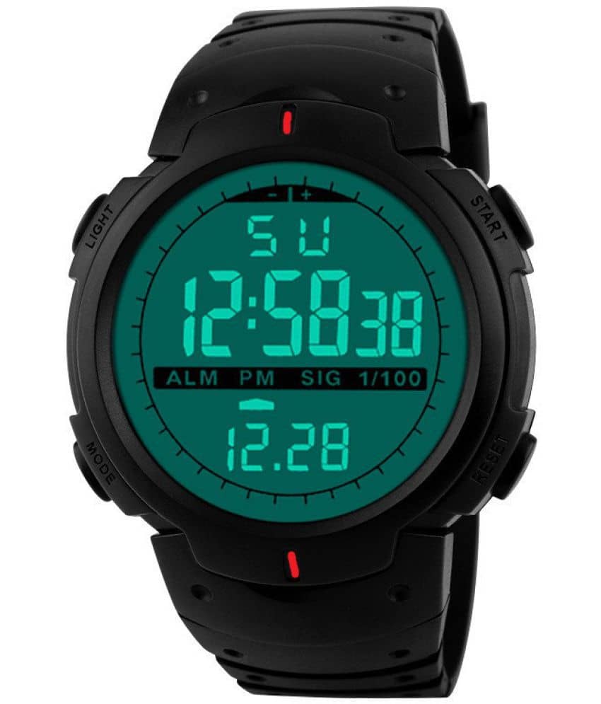 Renaissance Traders - Black PU Digital Men's Watch