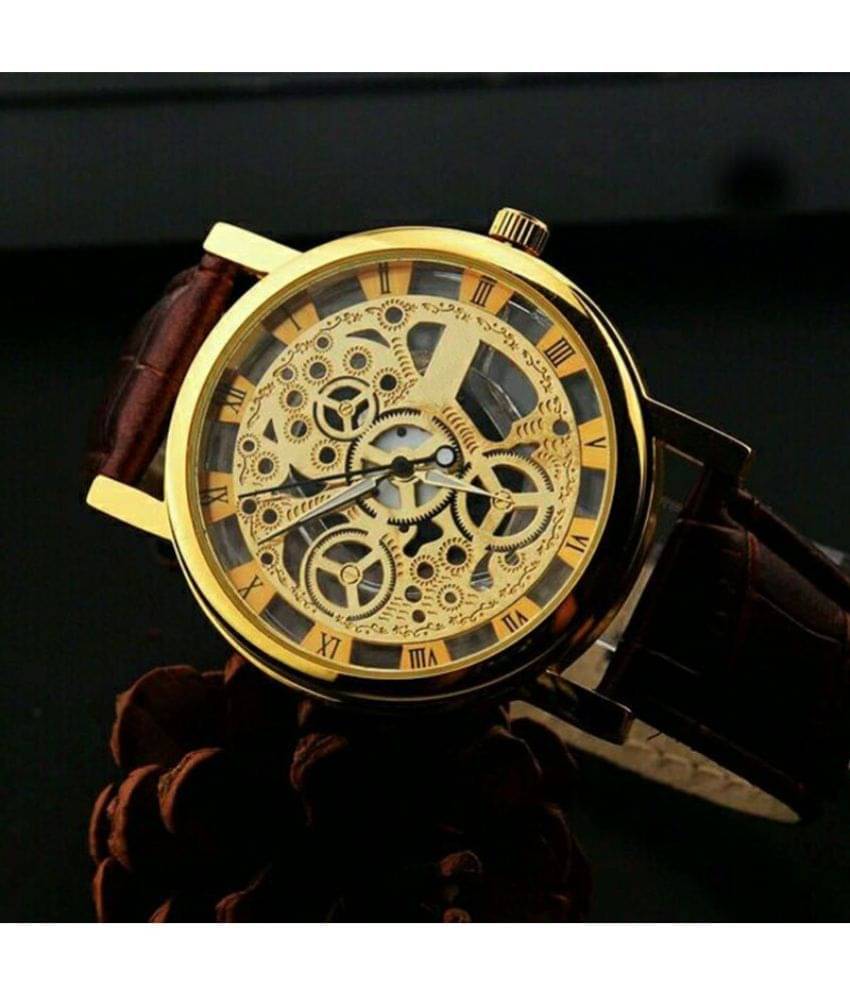     			Renaissance Traders - Brown Leather Analog Men's Watch