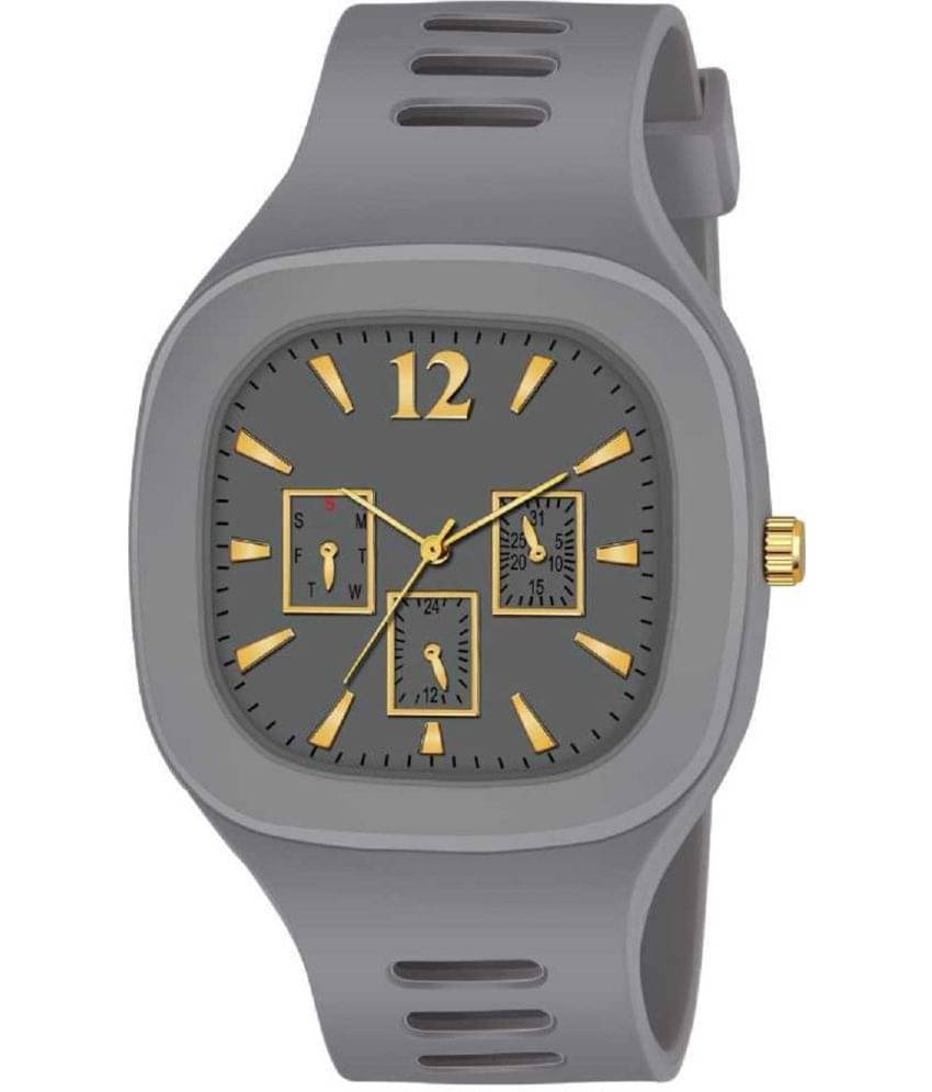     			Renaissance Traders - Light Grey PU Analog Men's Watch