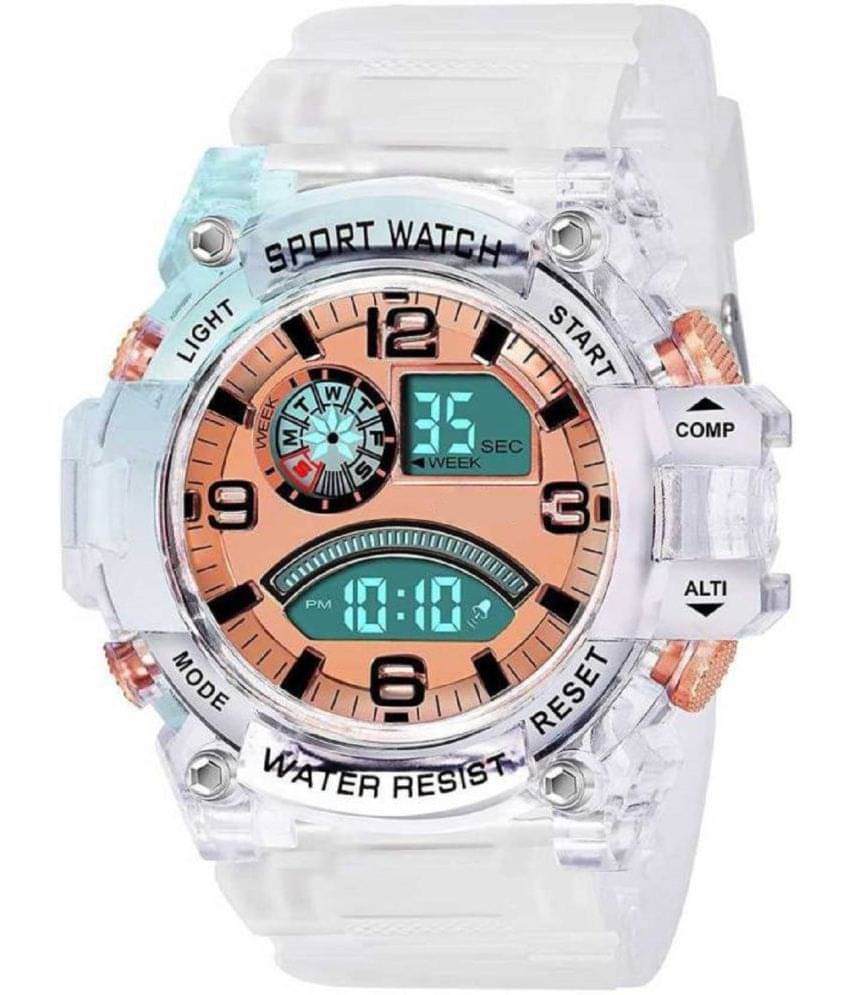 Renaissance Traders - White Silicon Analog-Digital Men's Watch Renaissance Traders - White Silicon Analog-Digital Men's Watch