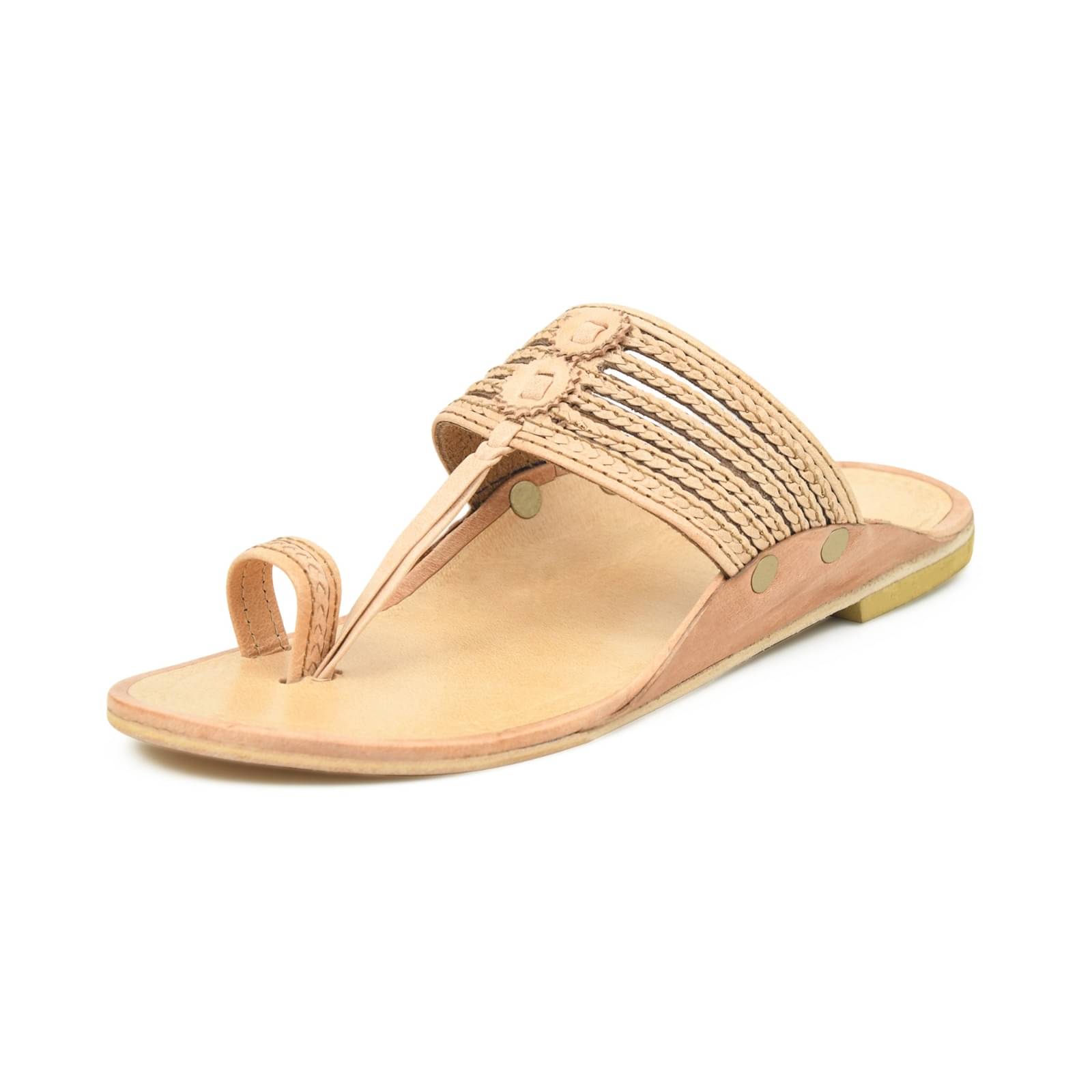     			STEPFOX - Beige Men's Kolhapuris