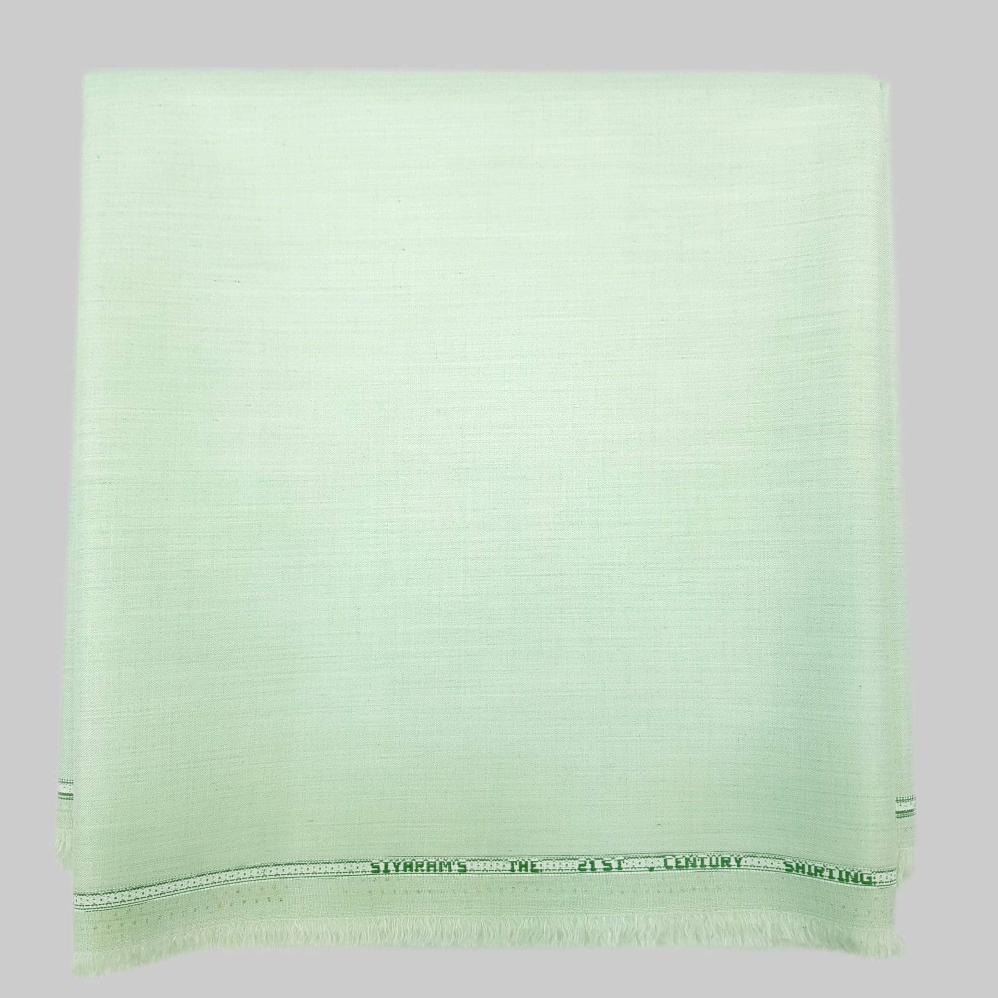     			Siyaram - Green Cotton Blend Men's Unstitched Shirt Piece ( Pack of 1 )