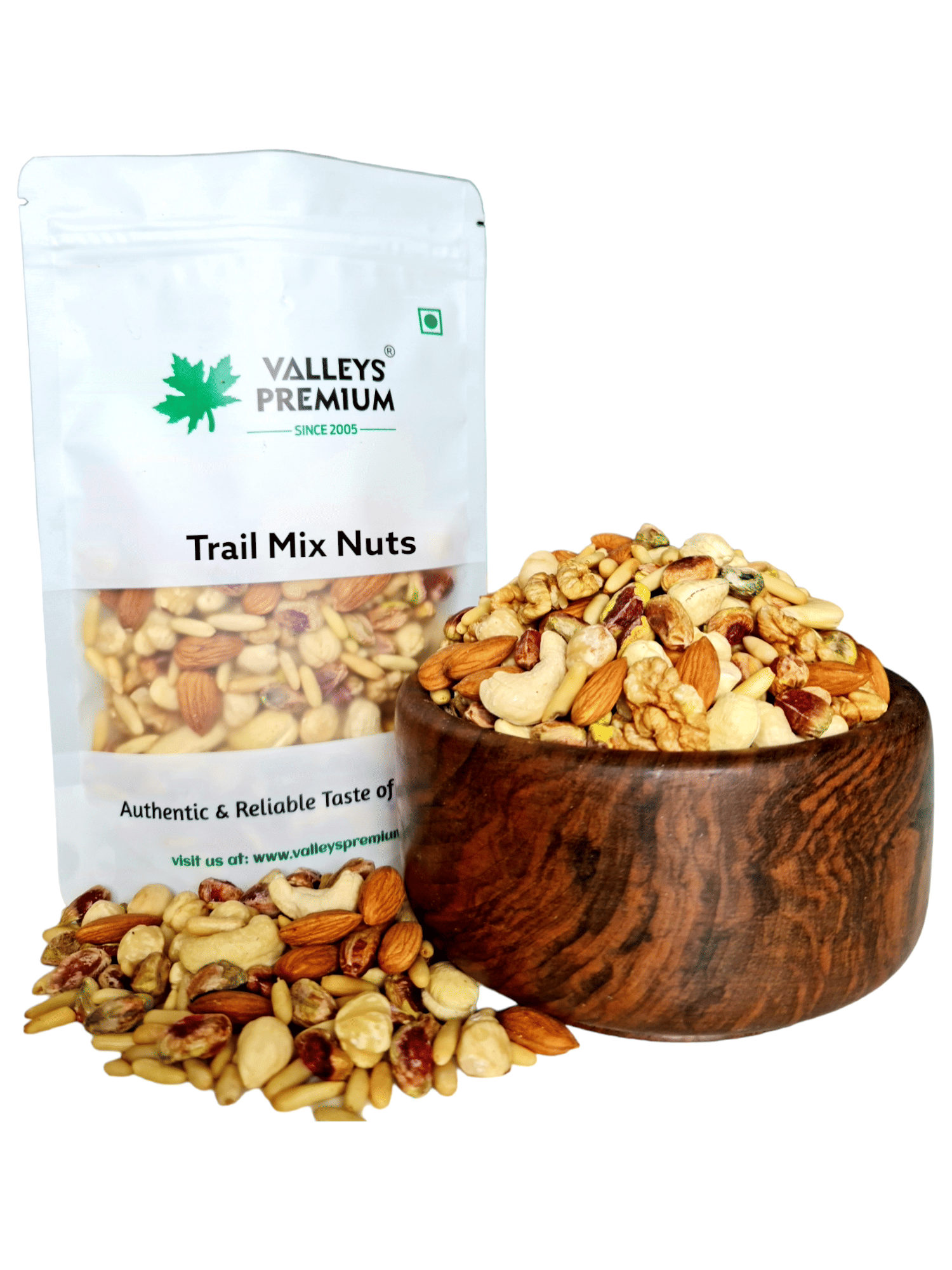     			Valleys Premium Trail Mix Nuts 400 Grams (Pinenuts, Cashews, Almonds, Hazelnuts,Walnuts, Pistachios )