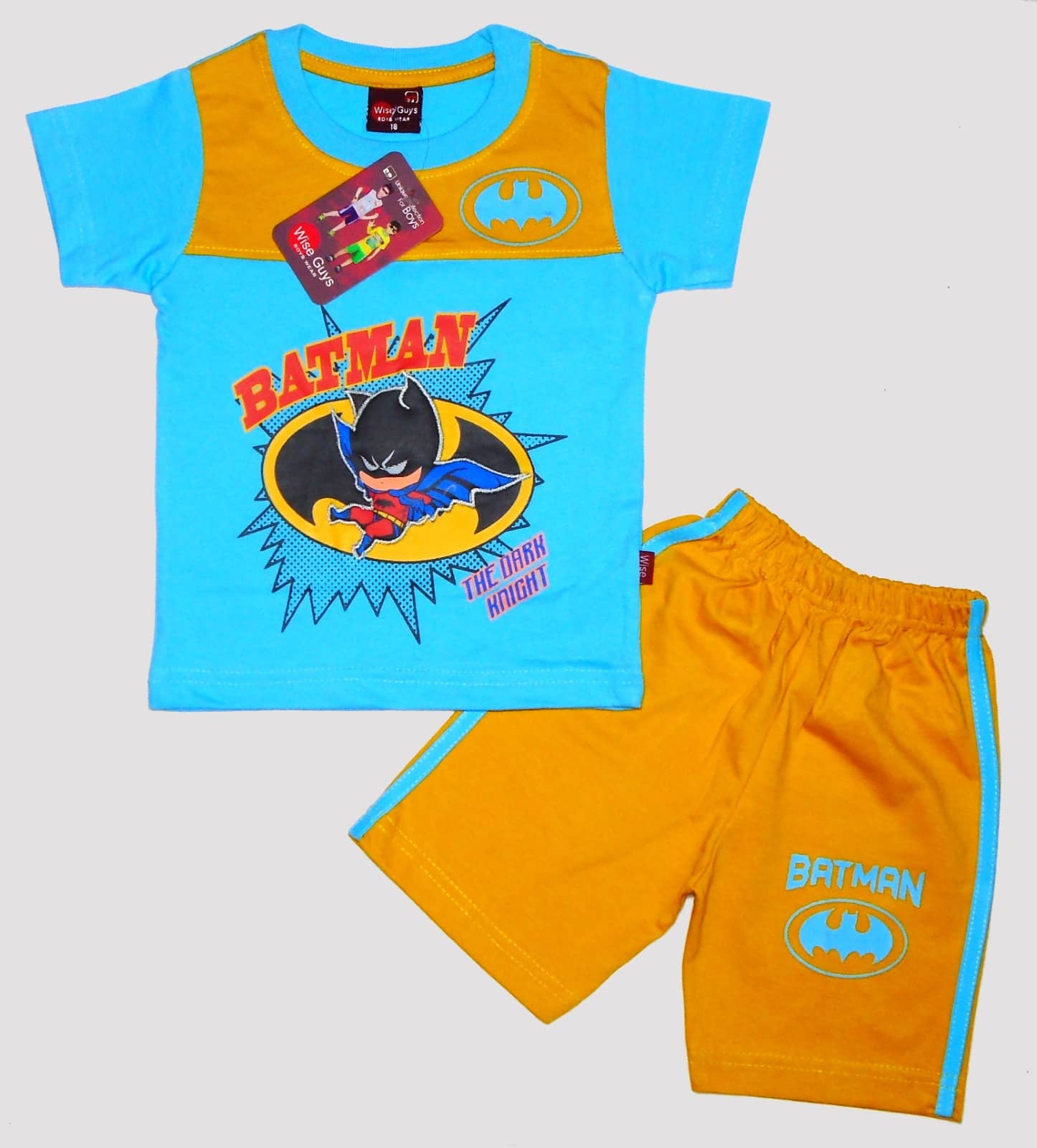 Wise Guys Pack of 1 Baby Boys Cotton T-Shirt & Shorts ( Light Blue )