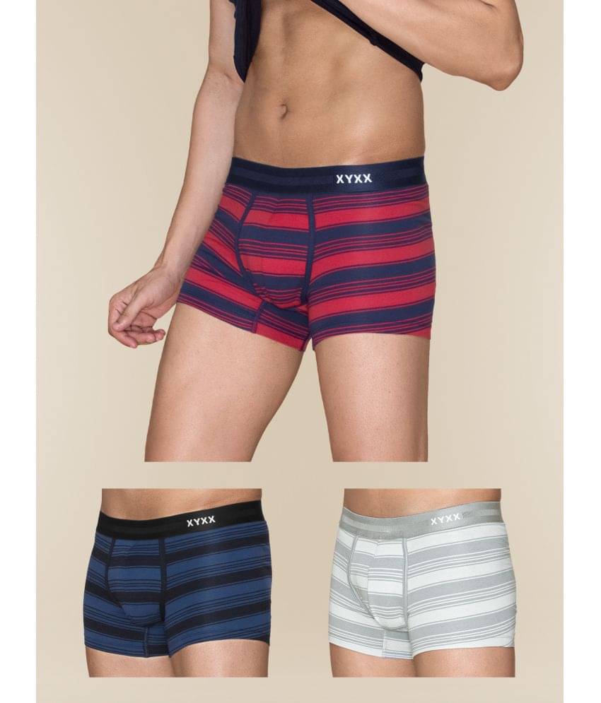 XYXX Pack of 3 Cotton Trunks For Men's ( Multicolor ) XYXX Pack of 3 Cotton Trunks For Men's ( Multicolor )