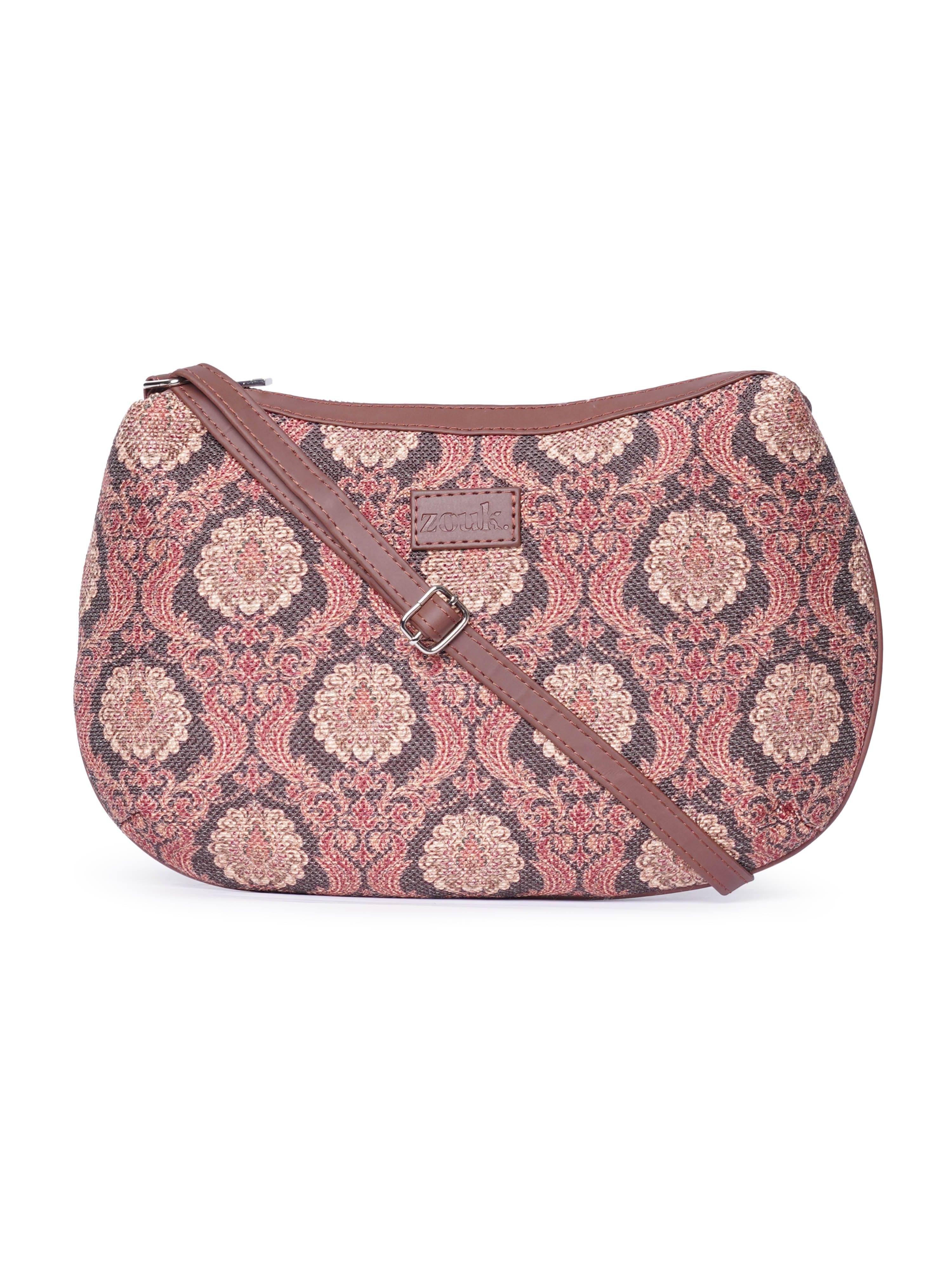 Zouk Sling Bag Jute Set of 1 ( Brown ) Zouk Sling Bag Jute Set of 1 ( Brown )