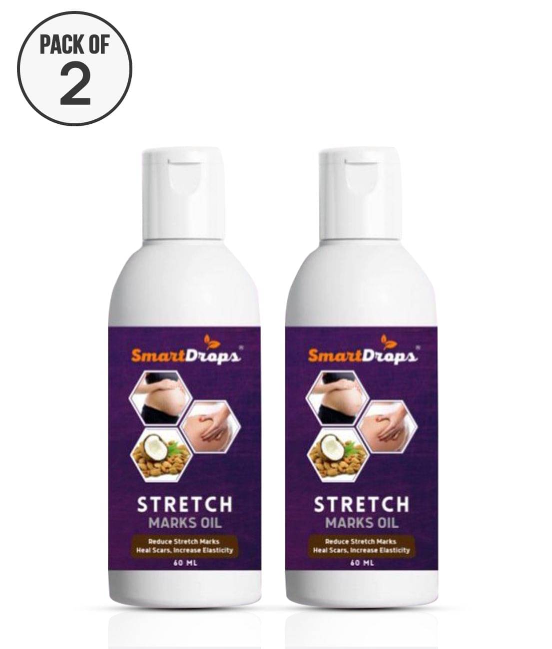 Smartdrops Smartdrops Stretch Mark Remover Shaping & Firming Oil 60 mL - Pack of 2 Smartdrops Smartdrops Stretch Mark Remover Shaping & Firming Oil 60 mL - Pack of 2